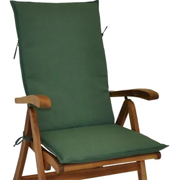 Podsedák Axin Trading s.r.o. Polstr na teakové zahradní křeslo UNI vysoké - látka tmavě zelený melír