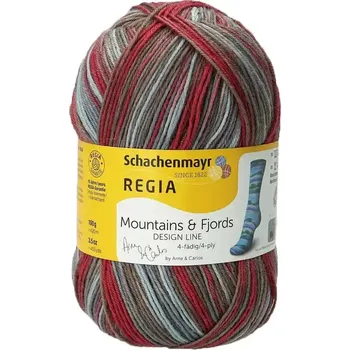 Příze REGIA 4-ply Design Line by ARNE & CARLOS 07028 storjuvtinden color (Ponožková příze Regia Design Line by ARNE & CARLOS 7028 storjuvtinden color)