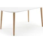 Bílý rozkládací jídelní stůl s bílou deskou 100x160 cm Oqui – Kave Home ID_685774