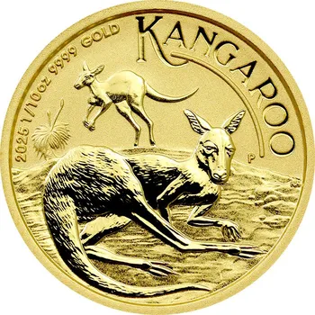Zlatá investiční mince Kangaroo Klokan 1/10 Oz