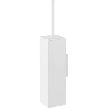 WC štětka WC kartáč CARVO 42 cm, na stěnu, bílá, nerezová ocel, Zack
