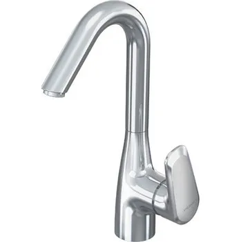 Vodovodní baterie Baterie umyvadlová stojánková s boční pákou bez odtoku, v. 150 mm, chrom, VIGOUR DERBY STYLE