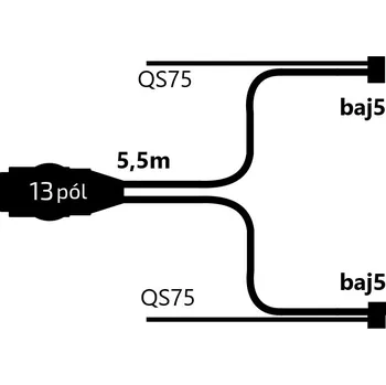 Auto elektroinstalace Kabeláž na hydraulicky sklopný přívěs PW1.2, PW2.4, PW3.6