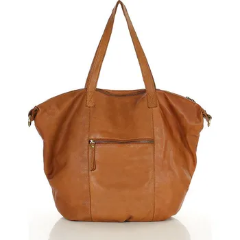 Marco Mazzini Kožená kabelka přes rameno Mazzini VS1 camel