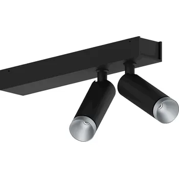 Illuxtron Přisazené reflektorové svítidlo se dvěma zdroji Pointer Spot SM 2L Teplota chromatičnosti / Stmívání: 4000 Kelvinů / Nestmívatelné, Barevná varianta: Černá / Stříbrná, Úhel vyzařování: 60° 0S270374LZ02 Přisazené reflektorové svítidlo se dvěma zd