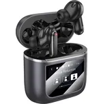 Bezdrátová sluchátka Borofone TWS BW67 Gorgeous ANC+ENC s redukcí šumu,LED dotykový displej šedé