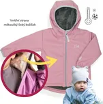 Esito (ušito v ČR) Dívčí zimní softshellová bunda Esito s kožíškem růžová