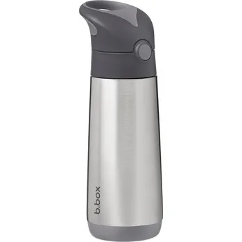 Láhev b.box Termoska na pití s brčkem 500 ml - graphite