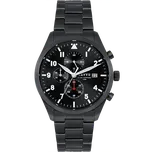 LAVVU Pánské titanové hodinky PILOT Chronograph Black 100M Sapphire