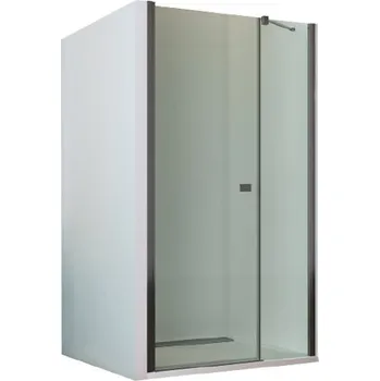 Sprchové dveře Dveře jednokřídlé s pevnou stěnou v rovině š. 800 až 1400 mm, v. 2000 mm, na míru, aluchrom/sklo 6 mm čiré, úprava AP, D10