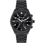 LAVVU Pánské titanové hodinky PILOT Chronograph Black 100M Sapphire LWM0292 černé (LAVVU Pánské titanové hodinky PILOT Chronograph Black 100M Sapphire LWM0292 černé)