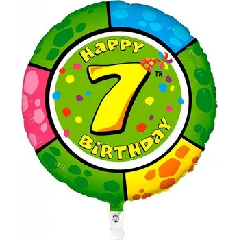 Fóliová ČÍSLICE 7 - vzor KROKODÝL, kulatý, velikost 53cm (zn. GRABO)