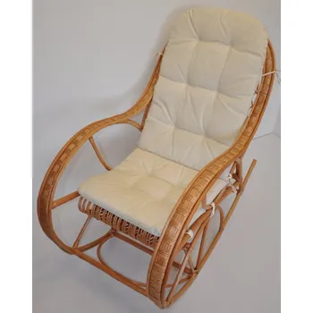Křeslo Axin Trading s.r.o. Houpací křeslo Bujak - polstr světle béžový melír