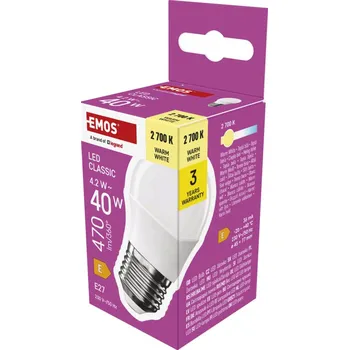 Osvětlení EMOS LED CLS MINI GLOBE 4,2W(40W) 470lm E27 WW