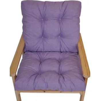 Podsedák Axin Trading s.r.o. Polstr na zahradní křeslo s nízkým opěradlem - látka fialový melír