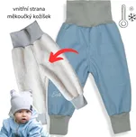 Esito (ušito v ČR) Dětské rostoucí zimní softshellové kalhoty Esito s umělým kožíškem světle modré