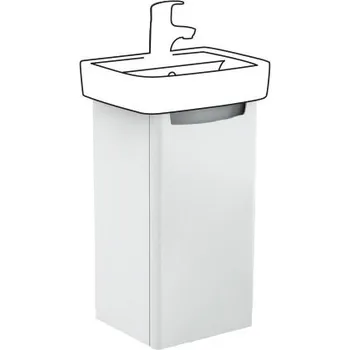 Koupelnový nábytek Skříňka s 1 poličkou pro umyvadlo 60 cm, univerzální, bílá/bílá, REKORD