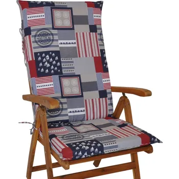 Podsedák Axin Trading s.r.o. Polstr na teakové zahradní křeslo UNI vysoké - UNIKO Nautical