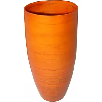 Váza Axin Trading s.r.o. Bambusová váza klasik oranžová velikost M