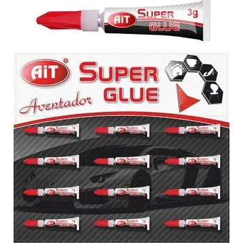 Průmyslové lepidlo Sada 12 kusů vteřinových lepidel AIT Super Glue Aventador 3g