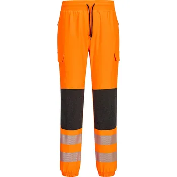PORTWEST HI-VIS FLEXI KX346 / Reflexní kalhoty do pasu, třída 2 - HV oranžová/černá L