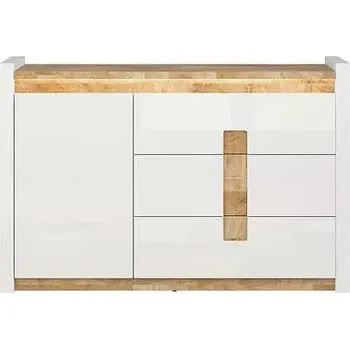 Komoda Komoda Alameda KOM1D3S bílý lesk/dub westminster - SLEVA 3% s kodem radost25