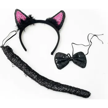 Karnevalový kostým Set karneval - kočka černá