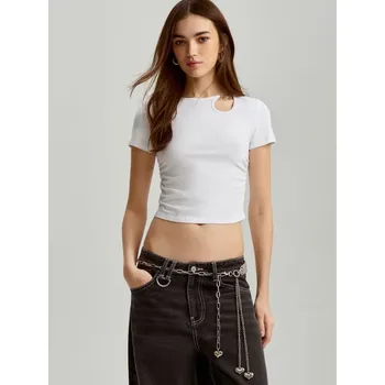 Dámské tričko Zkrácené tričko - XS - House - bílý - 728EC-00X