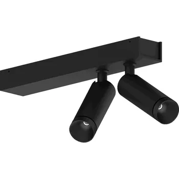 Bodové svítidlo Illuxtron Přisazené reflektorové svítidlo se dvěma zdroji Pointer Spot SM 2L Teplota chromatičnosti / Stmívání: 3000 Kelvinů / Nestmívatelné, Barevná varianta: Černá / Černá, Úhel vyzařování: 60° 0S270372LY02 Přisazené reflektorové svítidlo se dvěma zdroj