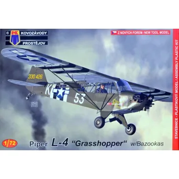 Plastikový model 1/72 Piper L-4 Grasshopper w/Bazookas (3x camo)