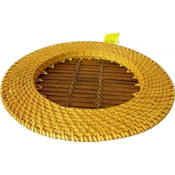 Axin Trading s.r.o. Bambusovo ratanový tácek žlutý