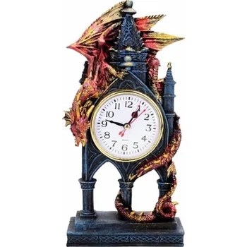 Soška a hodiny Drak strážce času cca 27,5 cm, 680 g