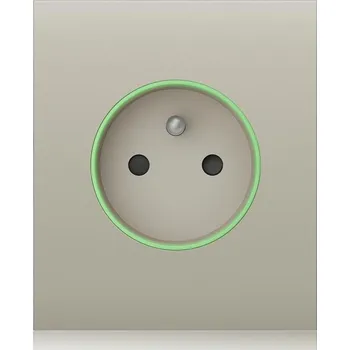 Centrální jednotka pro chytrou domácnost Ajax CenterCover (smart) - Středový kryt zásuvky, horizontální, slonová kost