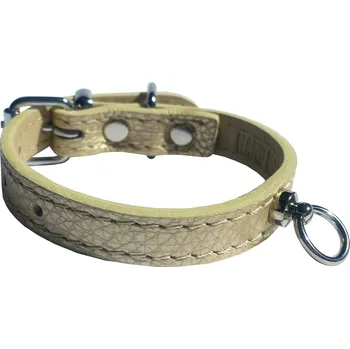 Obojek pro psa HUHUBAMBOO METAL obojek béžový XS 1,4x16-22cm (355442)