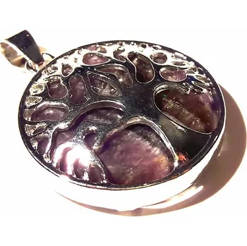 Přívěsek Strom života s ametystem kulatý