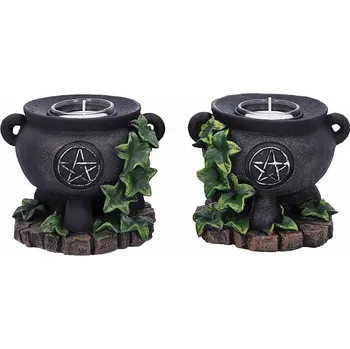 Sada svícnů Kotlíky s břečťanem cca 11 cm, 800 g