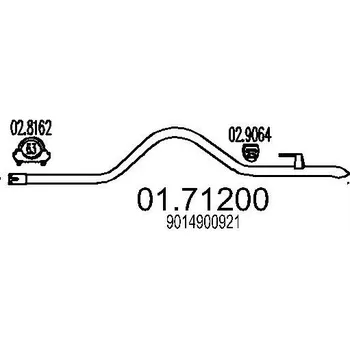 Výfuková trubka Výfuková trubka MTS 01.71200