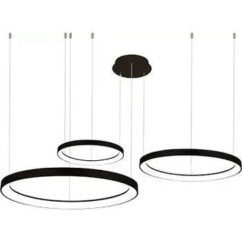 Moderní LED lustr Agnes 38+58+78 stmívatelné černé