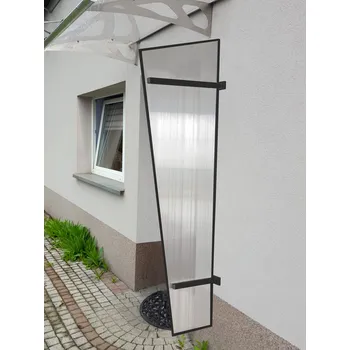 Stříška nad vchodové dveře LANIT PLAST, s.r.o. boční stěna LANITPLAST UNI antracit / PC LG2184