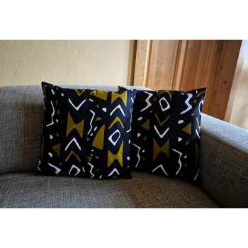 Povlak na dekorativní polštářek Povlak na polštářek černý etno vzor