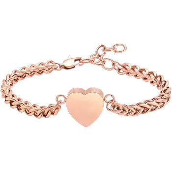 Přívěsek Náramek s přívěskem Heart - Rose Gold