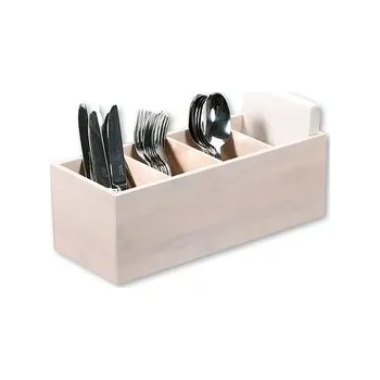 Organizace kuchyně Příborník, 35 x 12 x 14 cm, bambus, bílý KESPER 57850