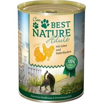 Krmivo pro kočku 12x400g Best Nature Cat Adult Drůbež a játra vlhké krmivo pro kočky