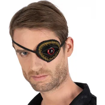 Karnevalový doplněk Chaks Páska přes oko s červeným dekorativním okem