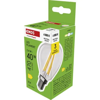 Osvětlení EMOS LED FLM MINI GL 3,4W(40W) 470lm E14 NW