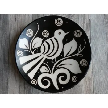Talíř Dekorativní talíř velký (pták, 25 cm)