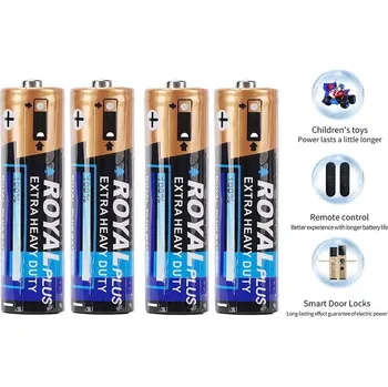 Článková baterie BATERIE R6 AA 1.5V SADA 4KS velké tužkové baterie ROYAL