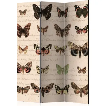 Paraván Paraván - Retro Styl: Motýli Velikost: 135x172 cm, Provedení: Jednostranný