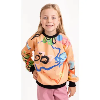 Chlapecká mikina Dětská bavlněná mikina UNUO Meruňková, Fantazie Velikost: 134/140