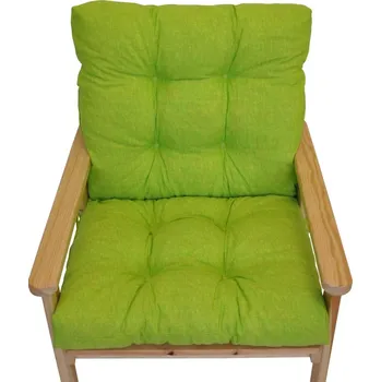 Podsedák Axin Trading s.r.o. Polstr na zahradní křeslo s nízkým opěradlem - látka světle zelený melír